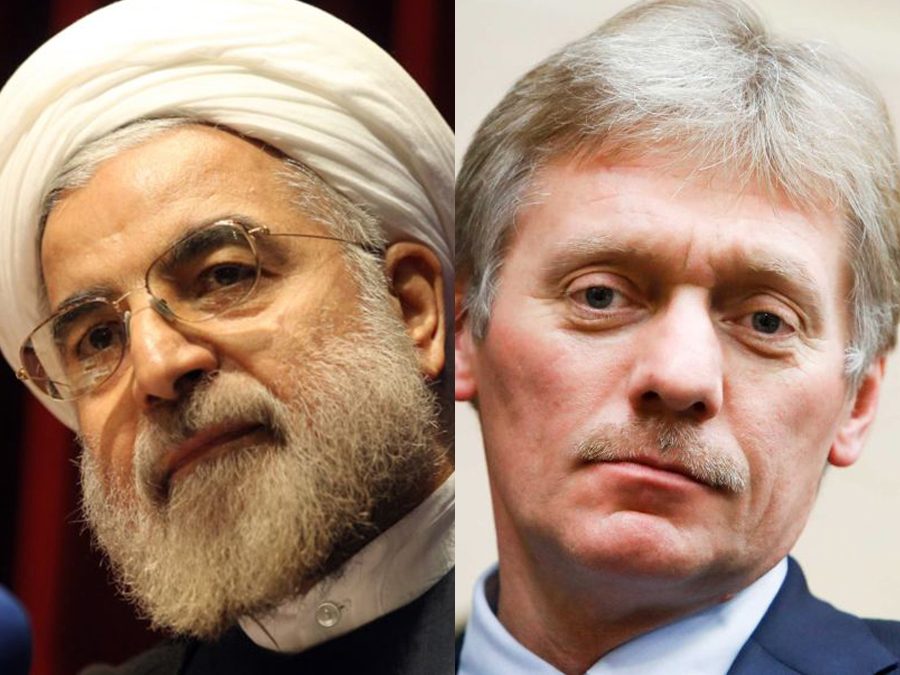 El portavoz del Kremlin, Dmitri Peskov, y el presidente de Irán,Hasan Rohani, se refieren a la propuesta del líder francés, Emmanuel Macron, sobre renegociar el acuerdo nuclear